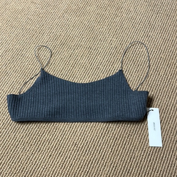 Joah Brown Other - Joah brown corded open back bra charcoal luxe knit